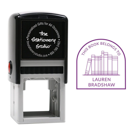 Arched Self-Inking Book Stamp